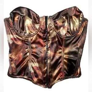 Brown Angel Printed Corset Top